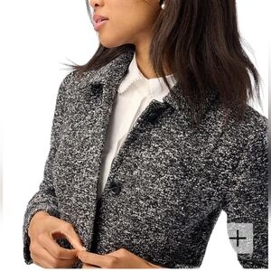 J. Crew Factory Boucle Lady Day Coat Full Length Teddy Slim Winter Classic Style